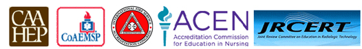 Logos of organizations that accredit selected Yavapai College programs.