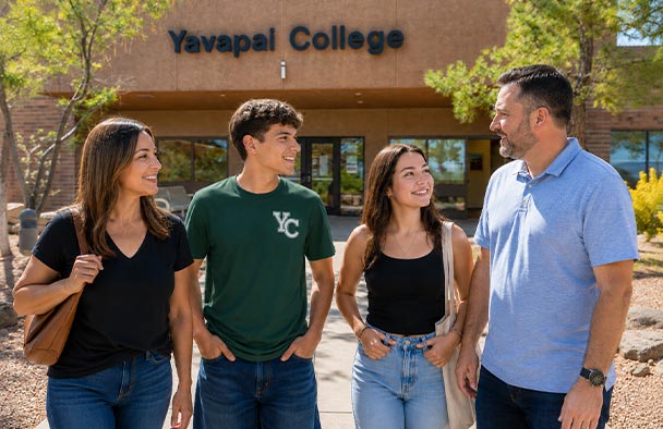 Prospective student family visiting Yavapai College