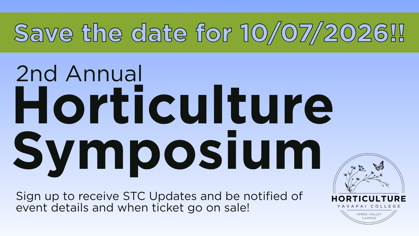 Save the date for the second annual Horticulture Symposium on October 7, 2026