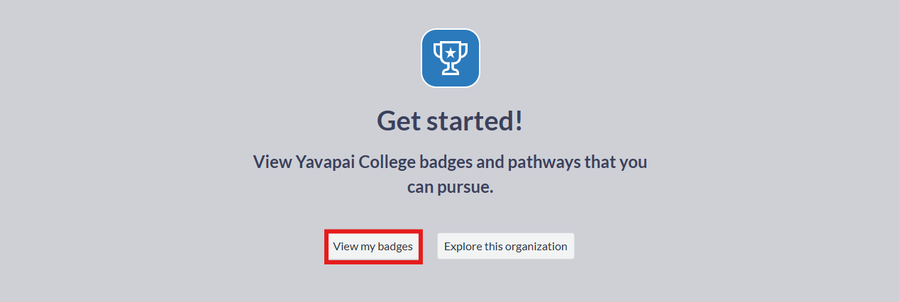 Step 6 in process of retrieving your badge