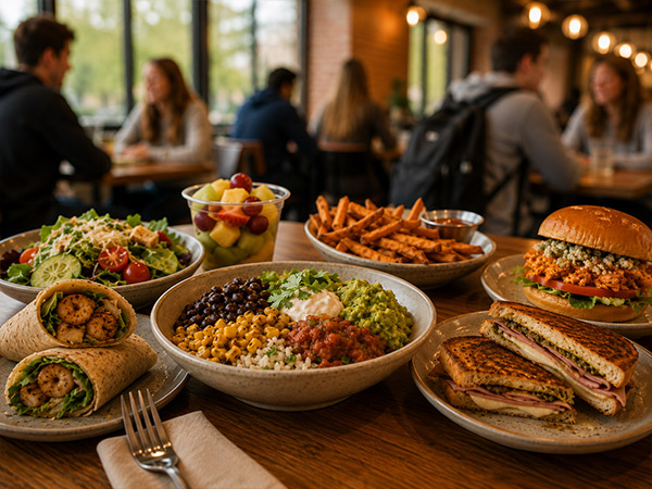 Fresh meal selections served at The Eatery