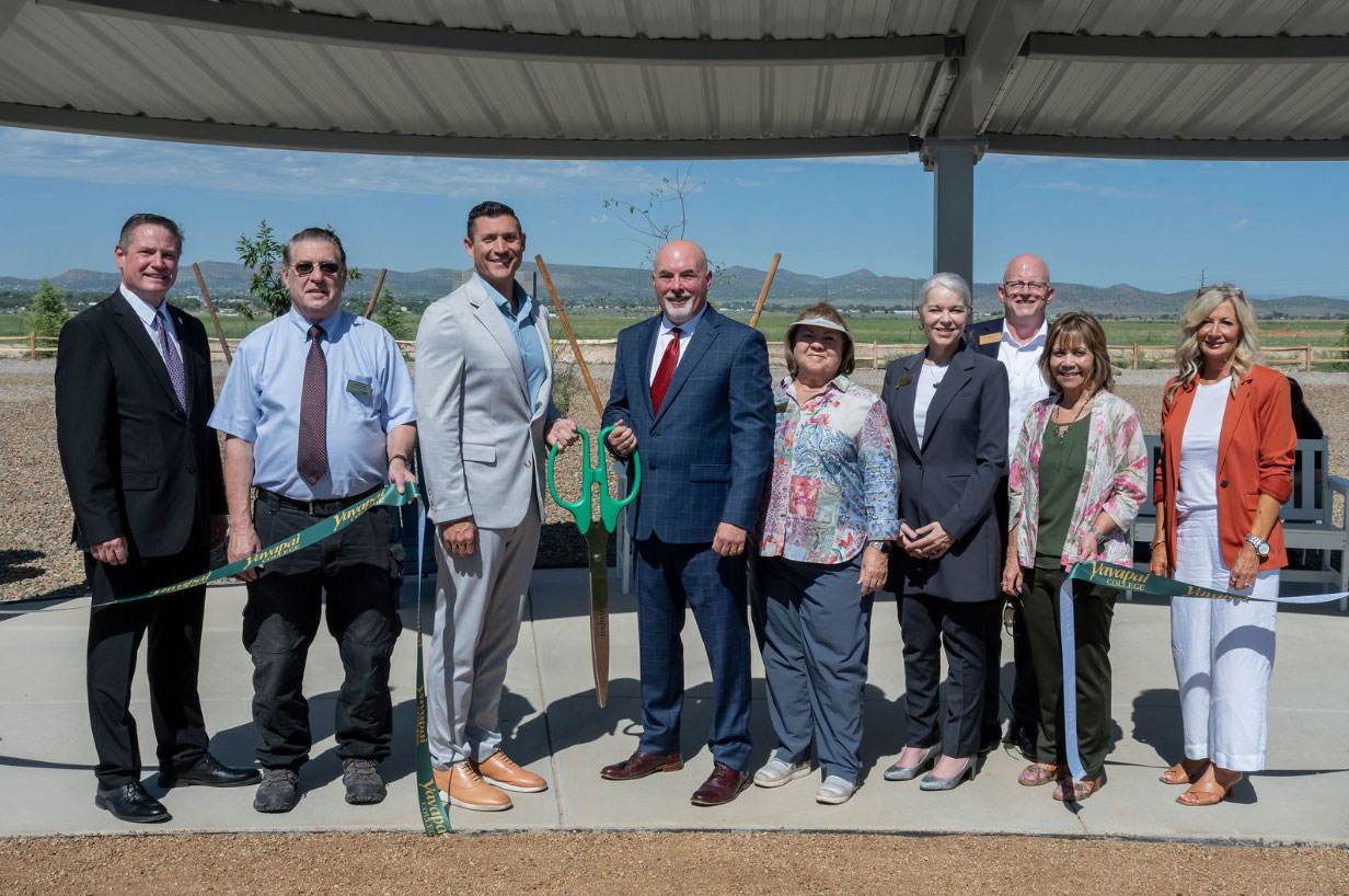 Members of the Yavapai College District Governing Board and Executive Leadership Team at the Chino Valley Center