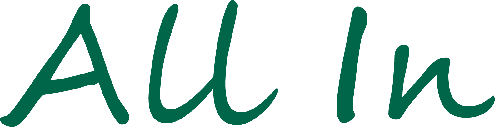 All In wordmark green