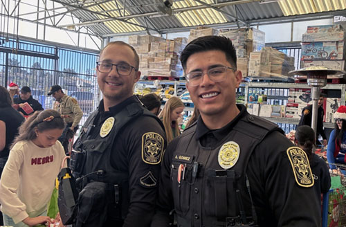 cops in a store