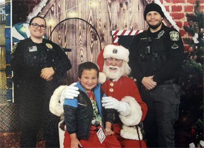 Santa and child