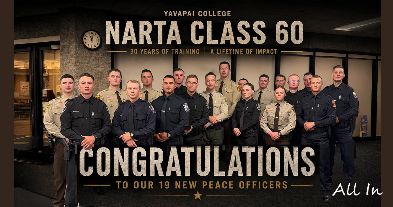 NARTA Class 60 graduates standing together outdoors in agency uniforms