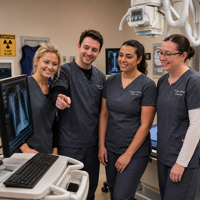 Diagnostic imaging equipment used in healthcare training.