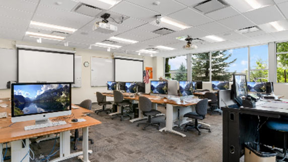 Computer workstations at the Prescott Campus